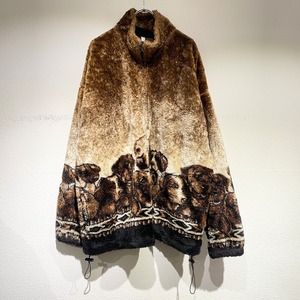 used design pattern fleece jacket