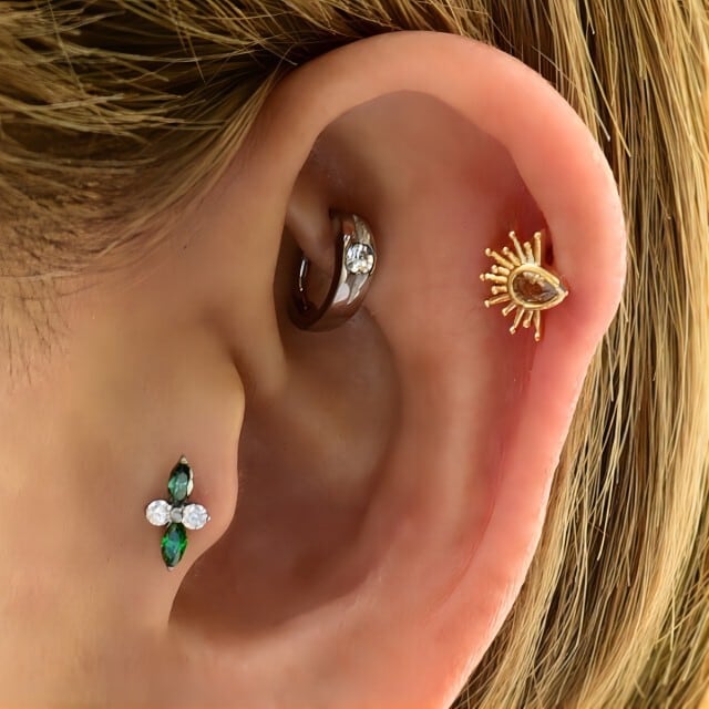 ピアス 20G 全2色 サンライズ SUN ゴールドシャンパン