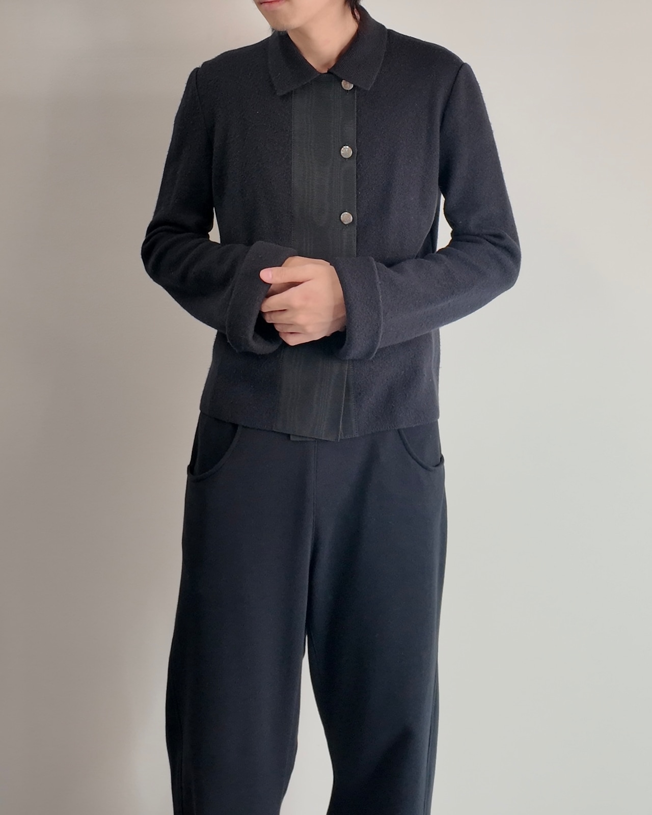 【Salvatore Ferragamo】long sleeve felt fabric blouson