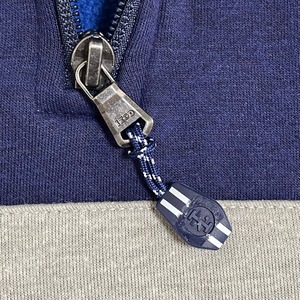 【IZOD】刺繍ロゴ ワンポイントロゴ ハーフジップ スウェット プルオーバー トレーナー L アイゾッド ラコステ LACOSTE US古着