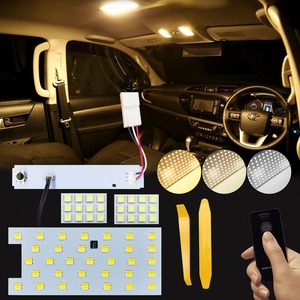 【努力特価】ヴォクシー 90系 LEDルームランプセット 3色切り替え NOAH/VOXY 90系専用車内灯 ノア90系 専用カスタム 内装パーツ LEDバルブ3点セット 調光機能・記憶機能 リモコン付き 専用工具付