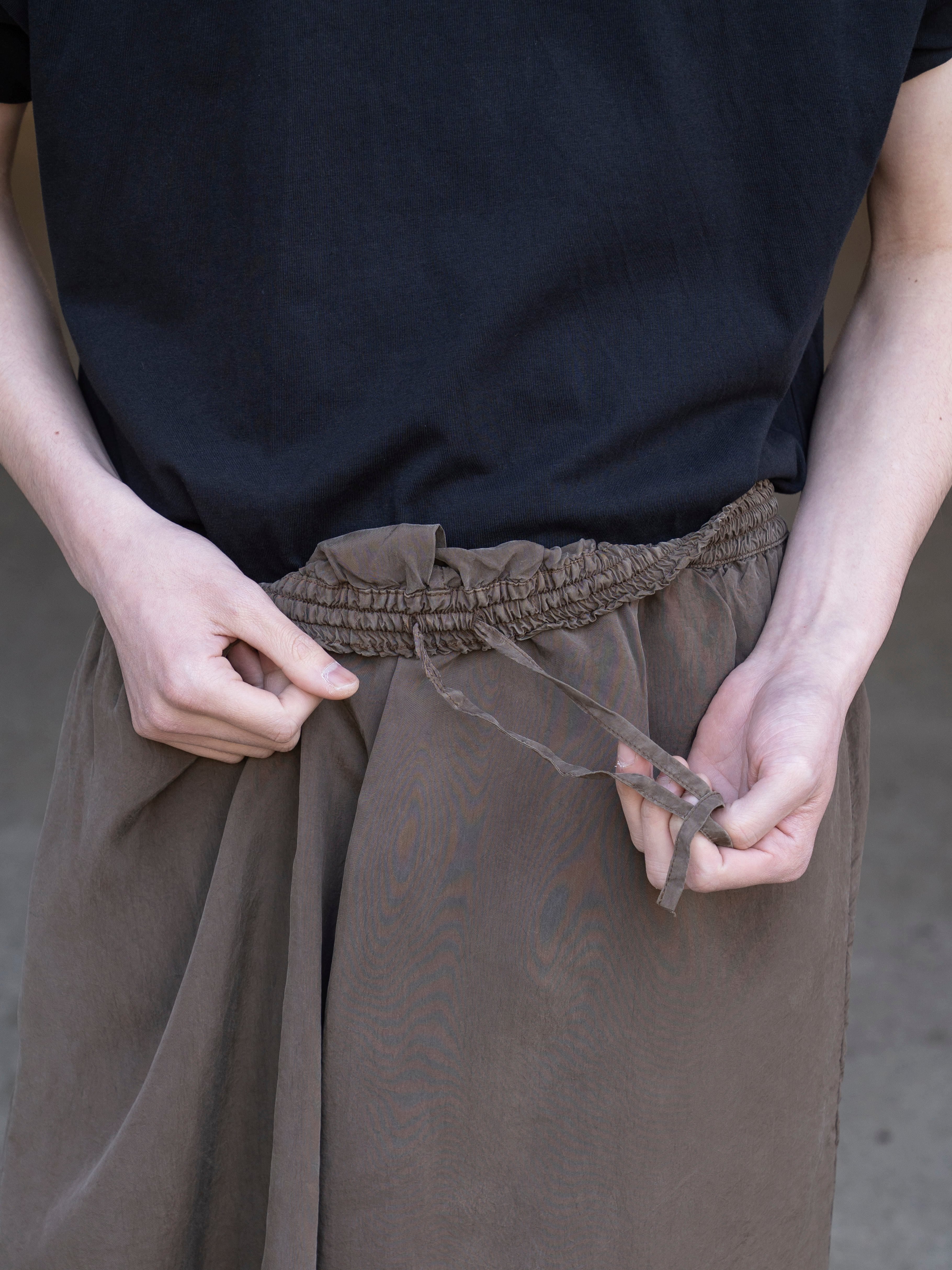 GABRIELA COLL GARMENTS CUPRO SHORT TROUSERS BROWN S14-259 | BEST