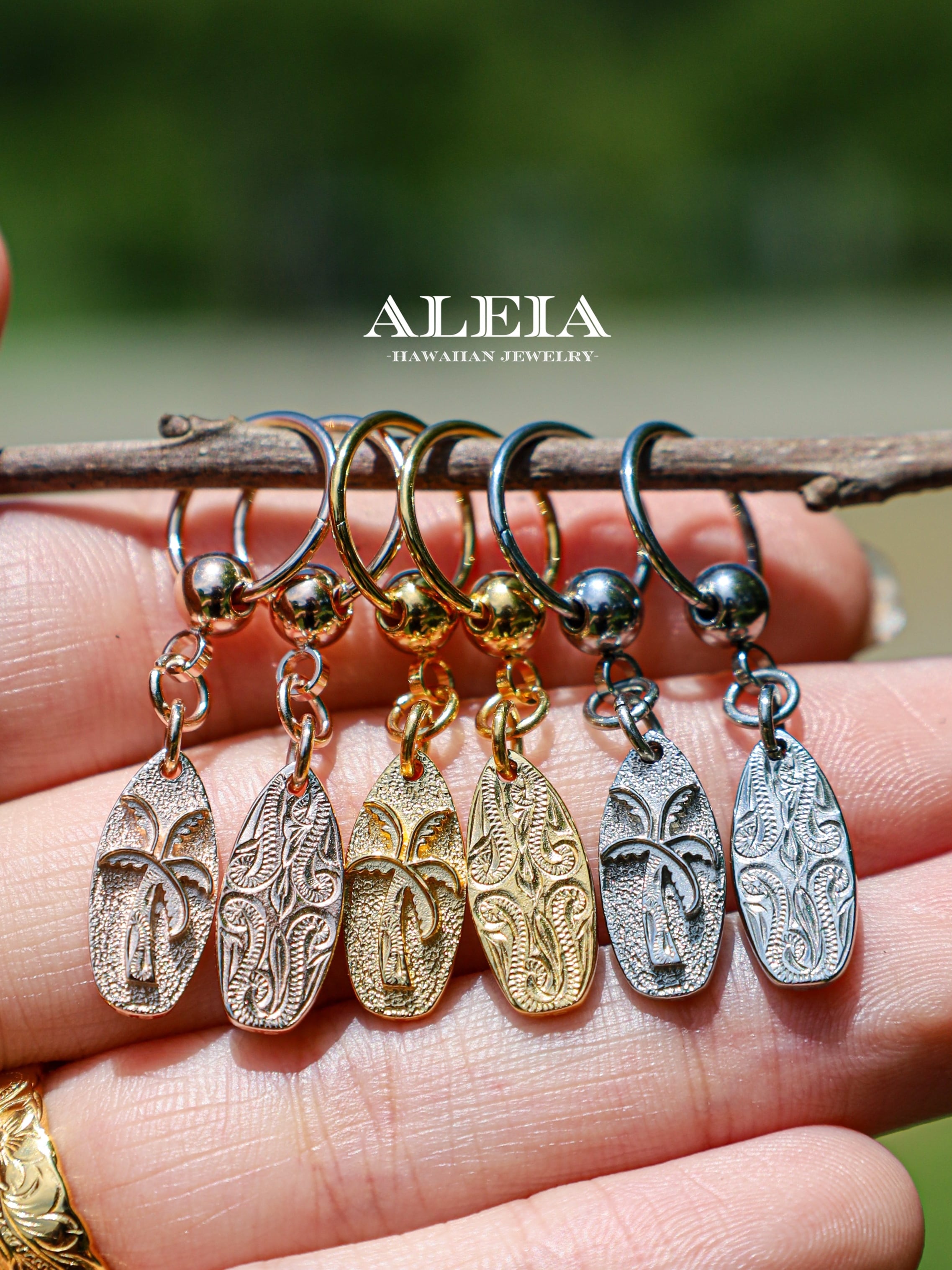 片耳販売》palm tree pierce [316L]ハワイアンジュエリー