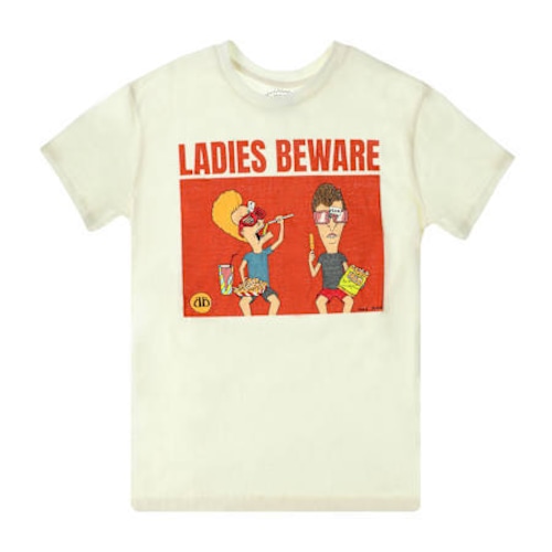 ビーバス & バットヘッド Ladies Beware グラフィック Tシャツ Lサイズ