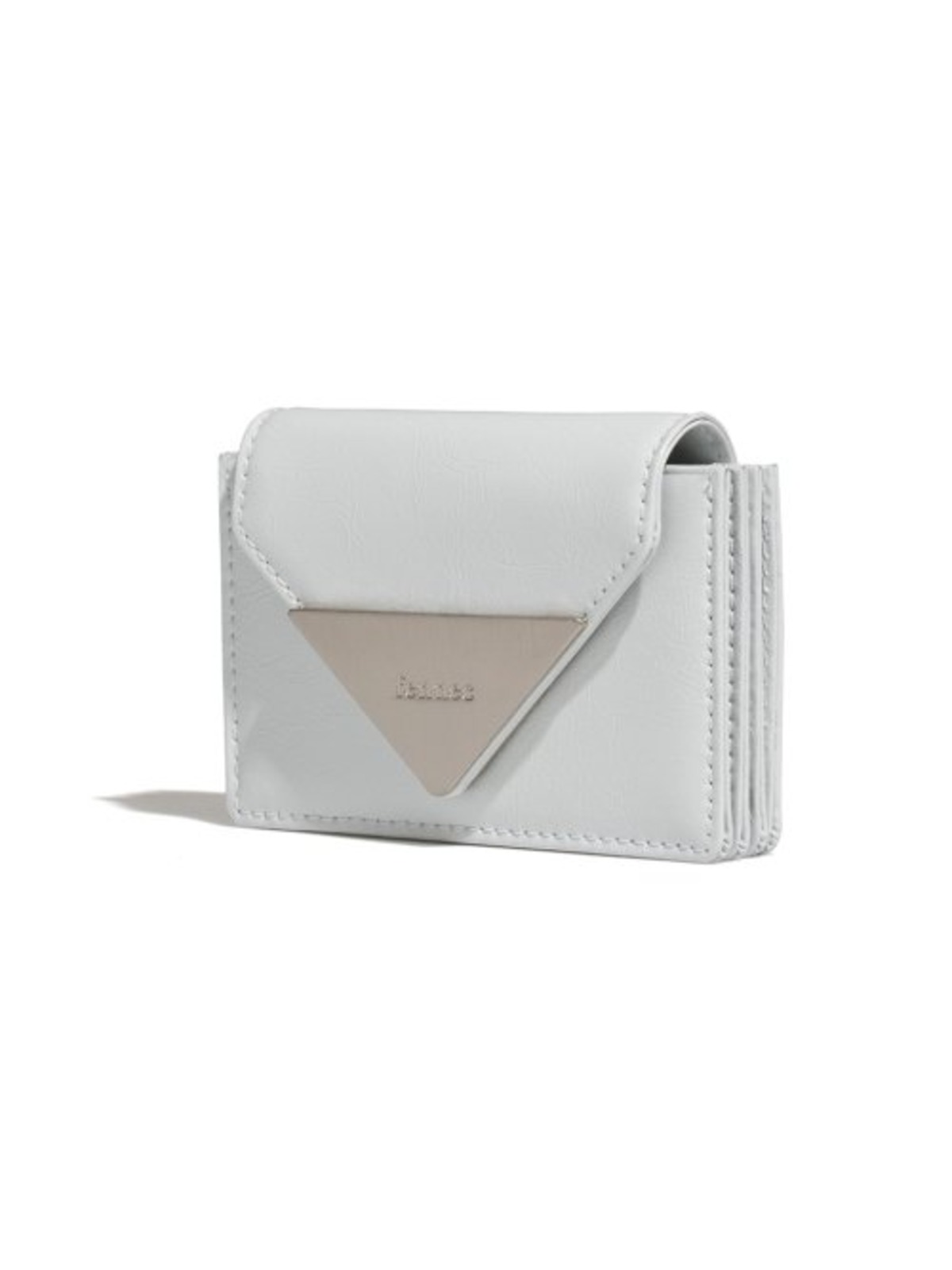 [FENNEC] CRINKLE TRIANGLE ACCORDION POCKET PLUS D - LIGHT GREY | もごつ
