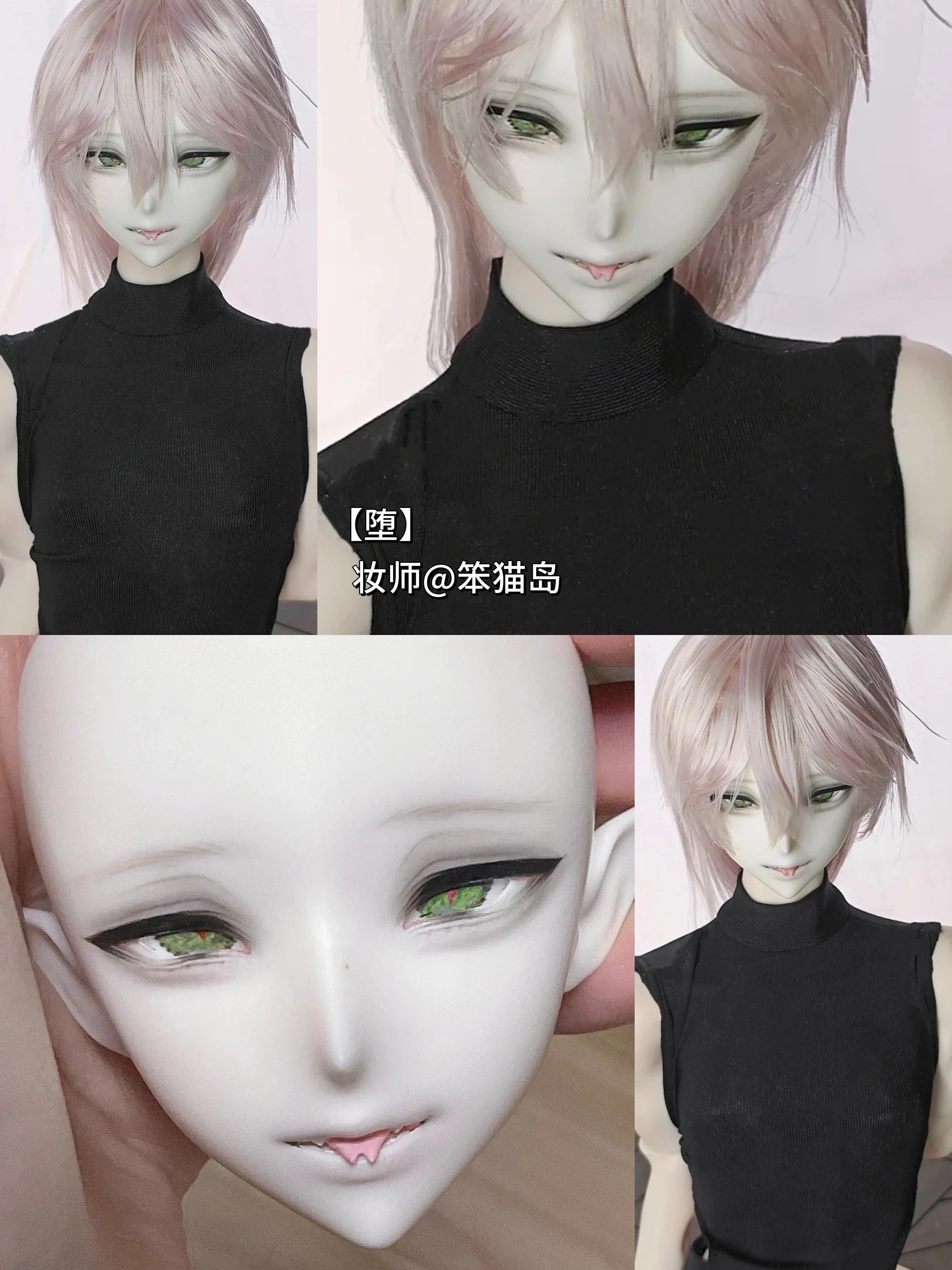 ヘッドのみ！ 焦头烂鸭自制 bjd4分头大四 带口配 树脂 二次元 四分 bjd