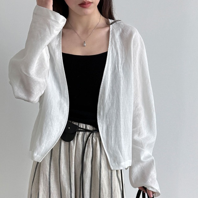 collarless jacket　J00536