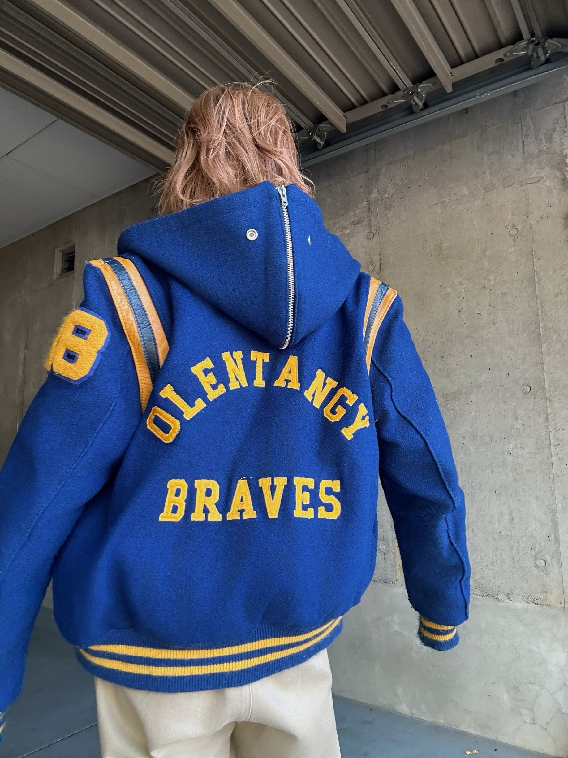 (OT1350)80‘s stadium hoodie jacket made in USA