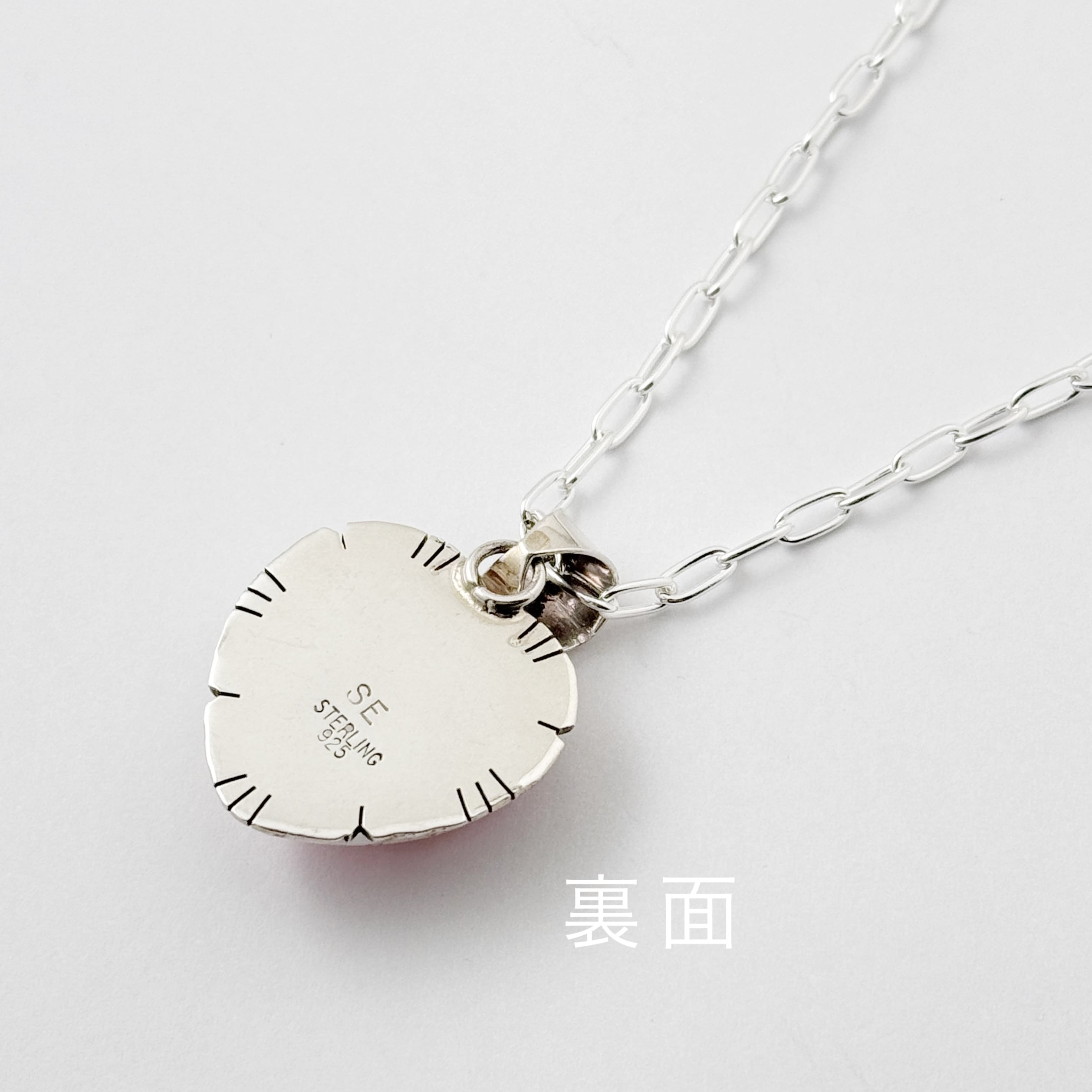 Indian Jewelry 》一点物 BIG ハート コンクシェル ペンダント