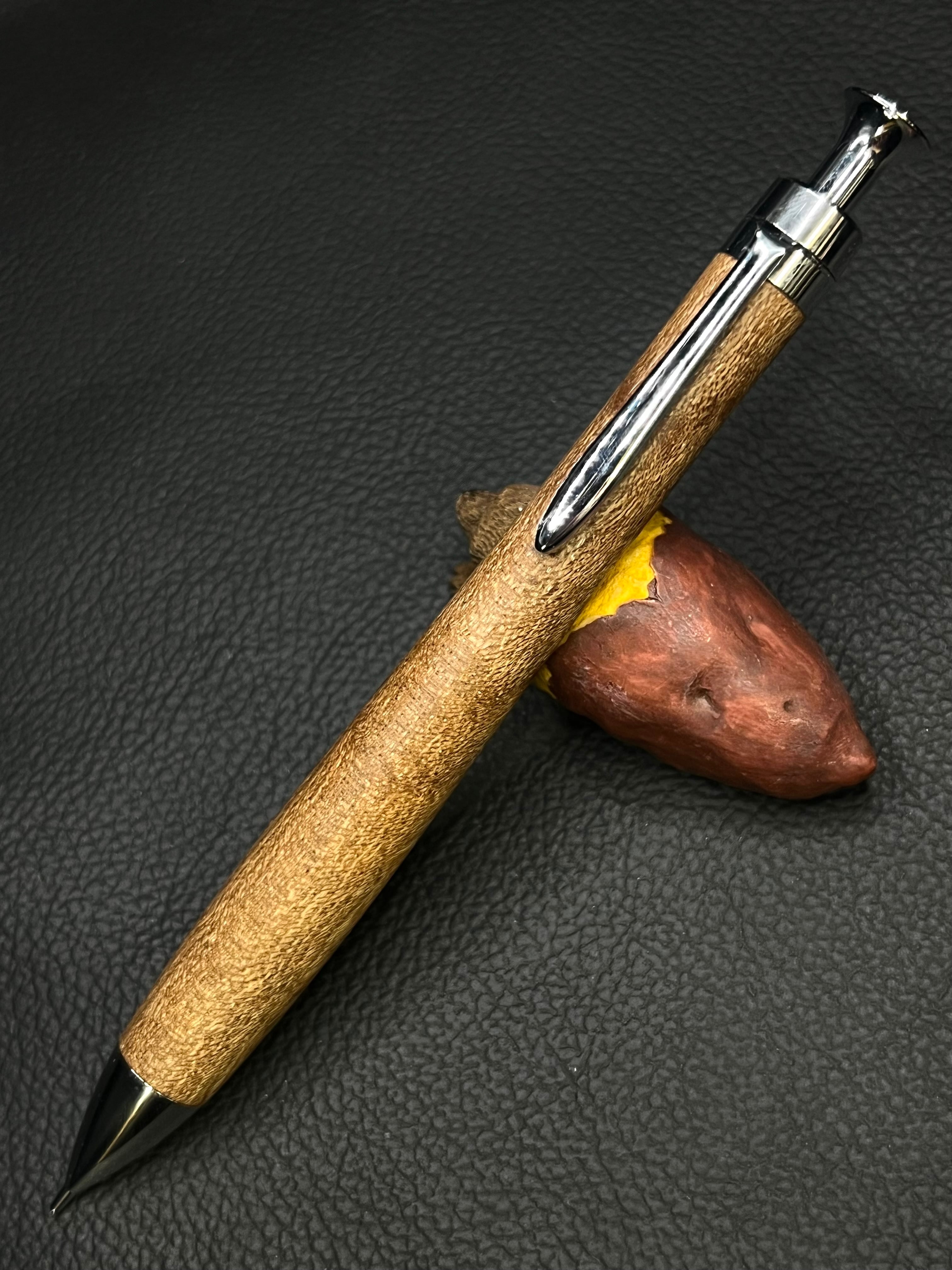 23 極上＋花梨瘤 ゴールド金具 0.5シャープペンシル orボールペン