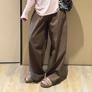 wide-leg side-elastic-waist casual pants 2litr06286