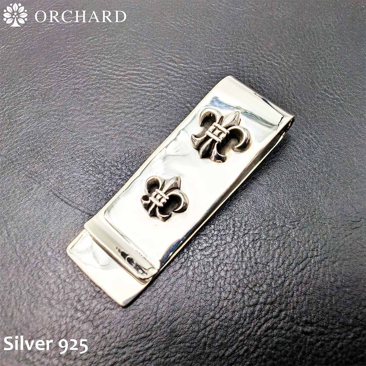 シルバー925 マネークリップ Silver925 メンズ レディース 百合 ユリ フルール・ド・リス 高級感