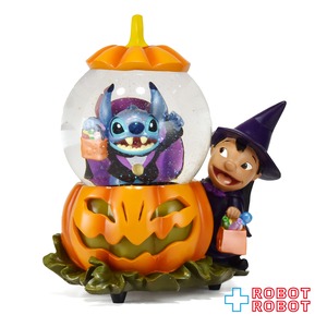 不可動：ディズニーオークションズ リロ & スティッチ ハロウィン スノーグローブ 箱入