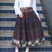 RETRO VINTAGE PATCHWORK DESIGN FLOWER PATTERNED LONG SKIRT/レトロ古着パッチワークデザイン花柄ロングスカート