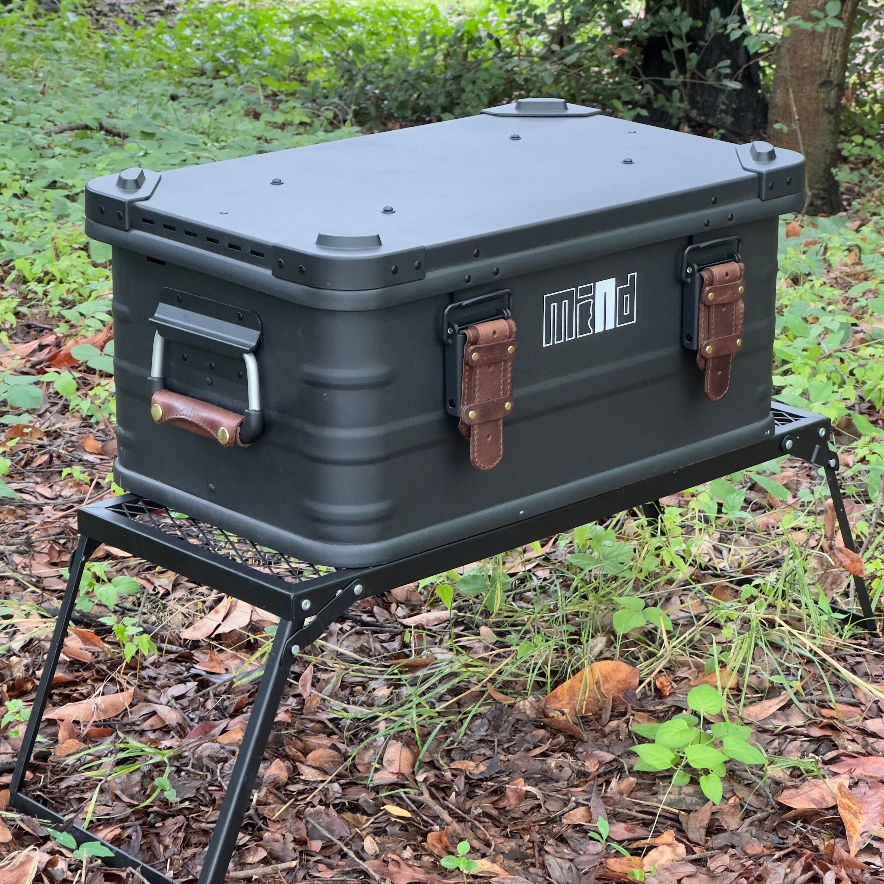 アルミコンテナレザーベルト&ハンドル ダークブラウン | gemelli