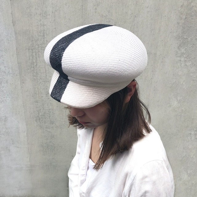 Sisol IRUKA CASQUETTE × LINE オフホワイト/ブラック シゾール キャスケット  帽子 CAP