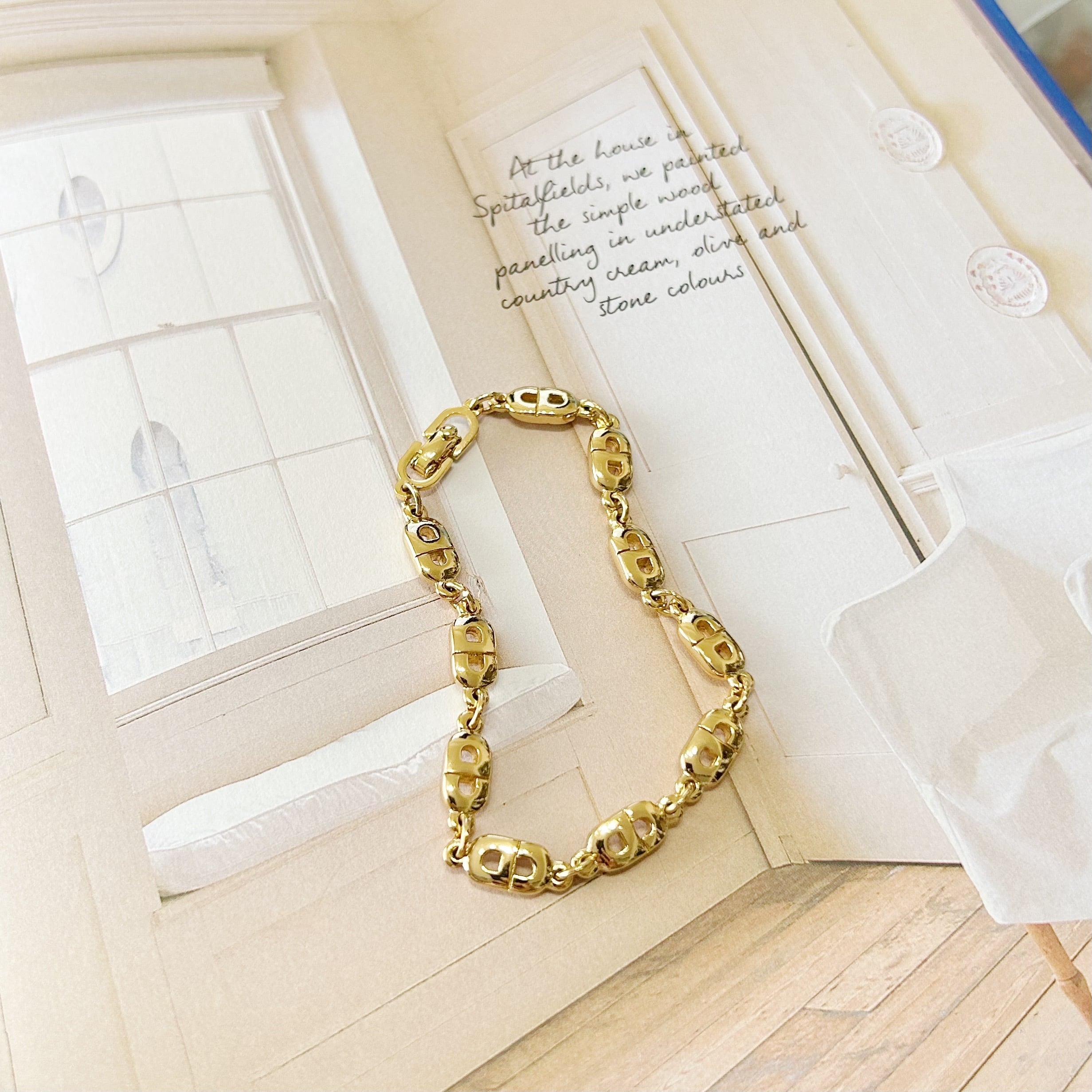 B8048】Christian Dior logo bracelet/クリスチャンディオール
