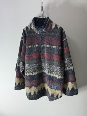 90’s ITALY made Patterned Fleece Pullover