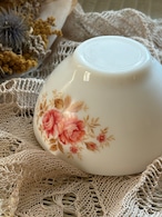 フランスVintage アルコパル社 arccopal FRANCE カフェオレボウル/ボウルプレート フラワー ミルクガラス インテリア小物 撮影小物