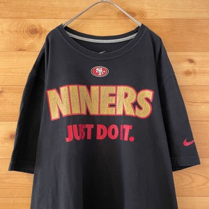 【NIKE】NFL San Francisco 49ers Tシャツ アメフト XL ロゴ プリント ナイキ スウッシュ us古着 アメリカ古着