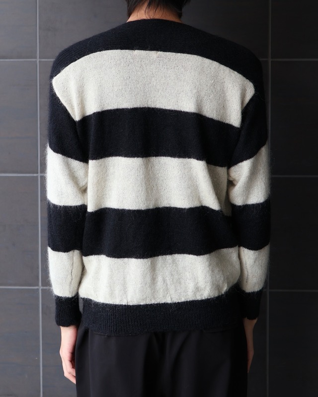 Boat neck striped knit
