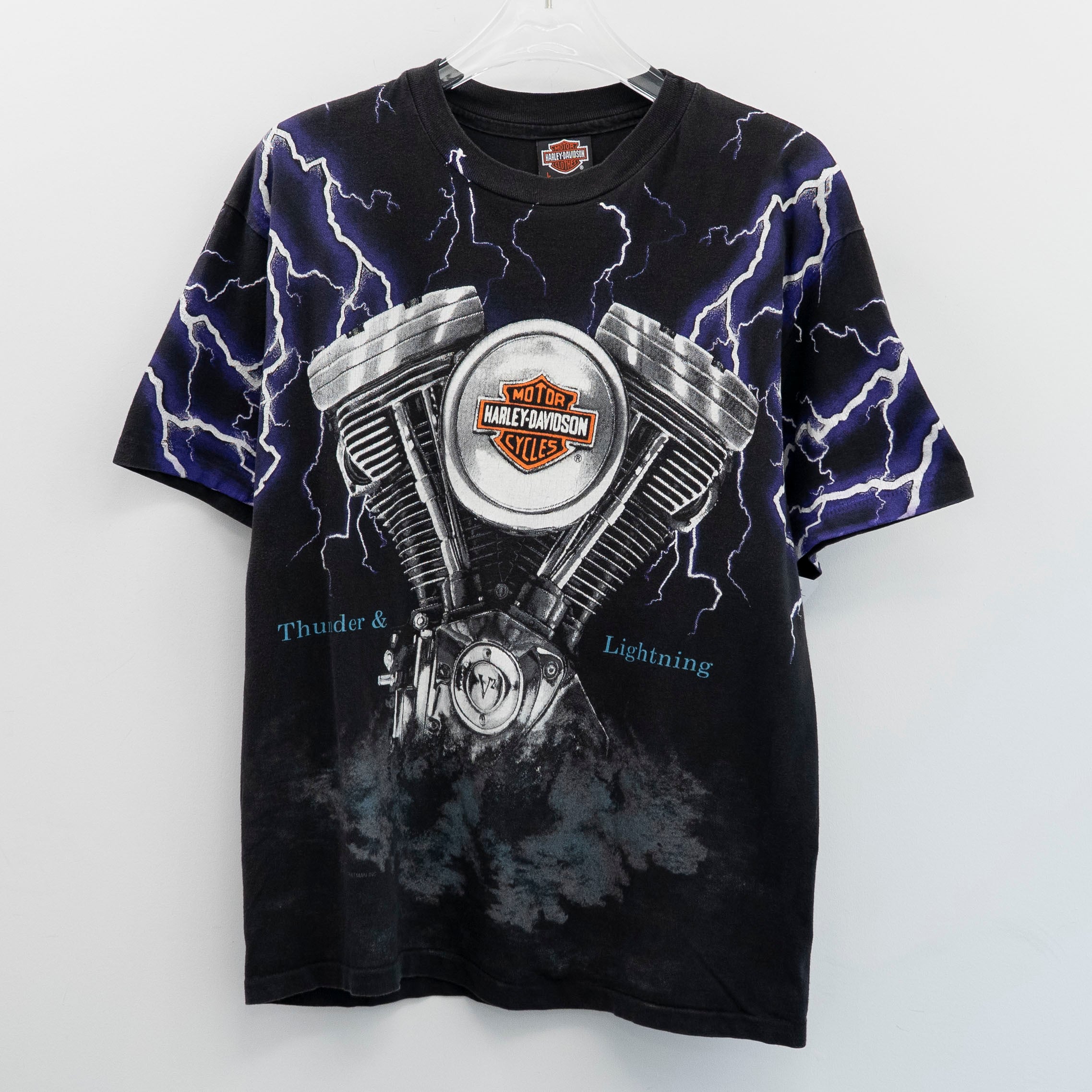 Harley Davidson " Thunder & Lightning " Original Tag L 【A7-182】