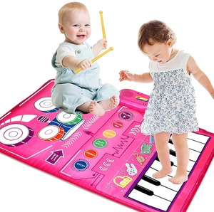 【数量限り】ピアノマット おもちゃ ドラムセット 子供 女の子 誕生日 プレゼント 人気 おもちゃ ピアノ 楽器 ミュージックマット 音楽マット 折り畳み 13曲デモ 6種類楽器音 録音・再生機能 防水 滑り止め 知育玩具 女の子 男の子 誕生日 プレゼント クリスマス ギフト