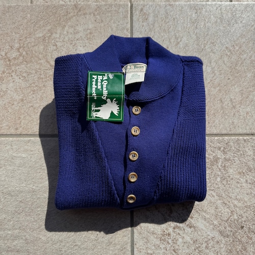 1980's Deadstock "L.L.BEAN" COTTON SWEATER / Blue M
