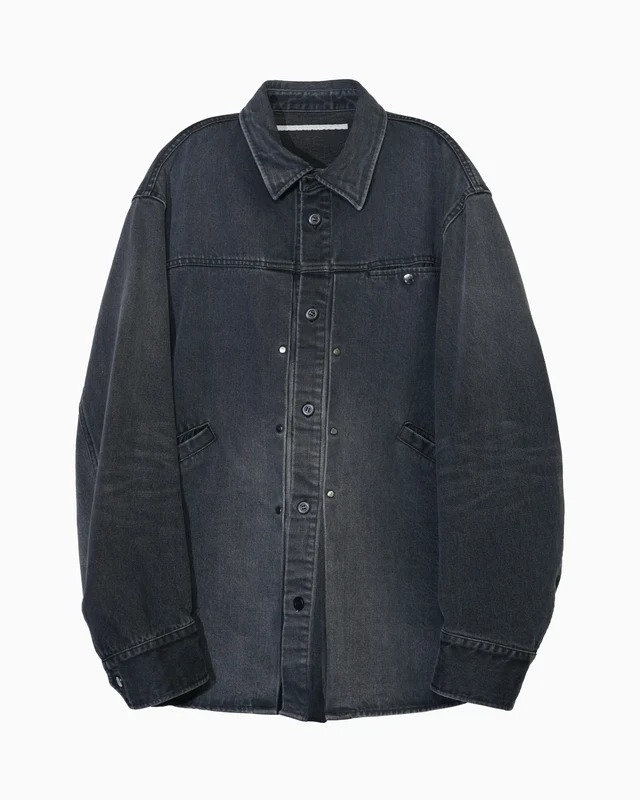 【26SS】Tamme タム /DENIM TRUCKER SHIRT BLACK / デニムシャツ
