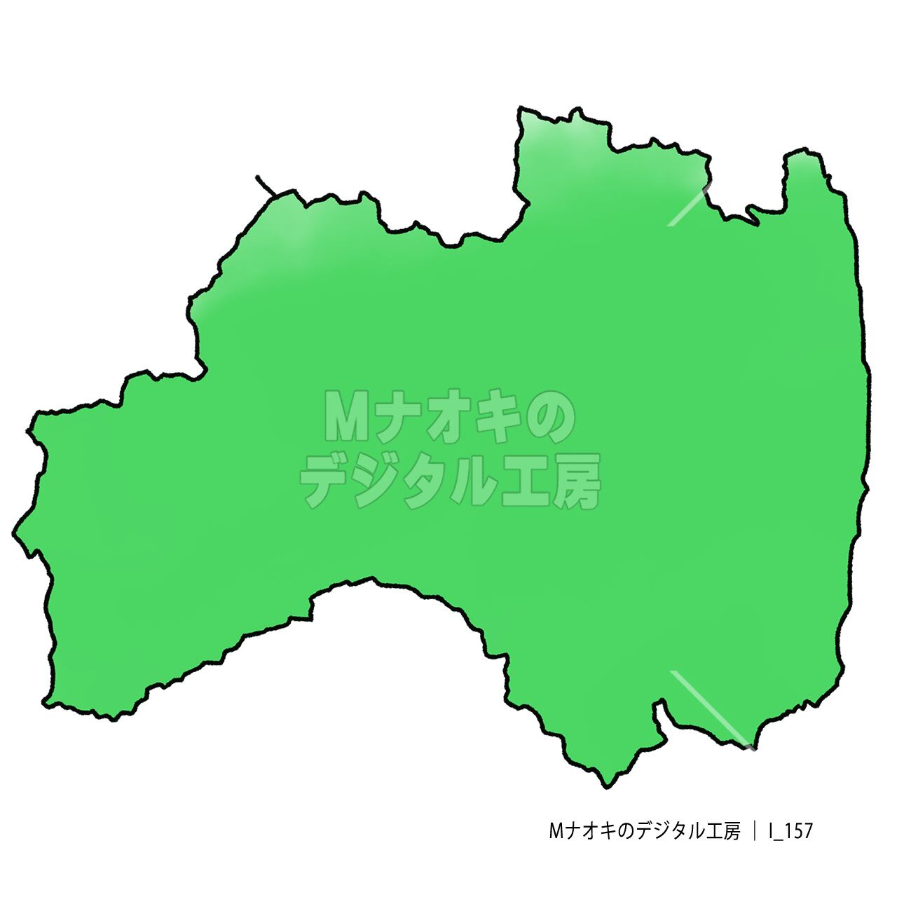 少しゆるい福島県地図　Slightly loose Fukushima prefecture map