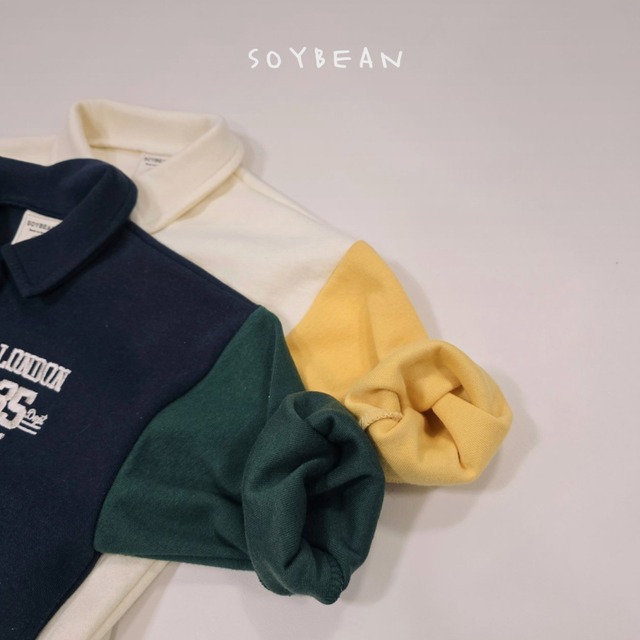 《送料無料》予約:モダン配色カラーT【soybean】※ジュニアサイズ