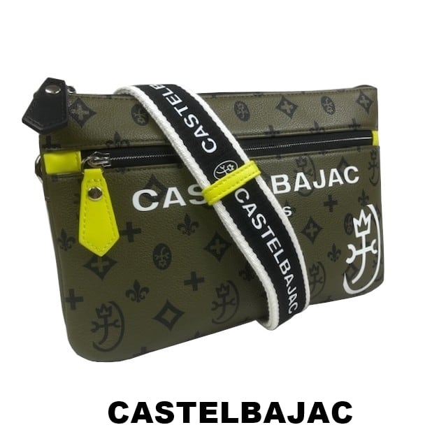 カステルバジャック CASTELBAJAC エンボス加工薄マチショルダーバッグ