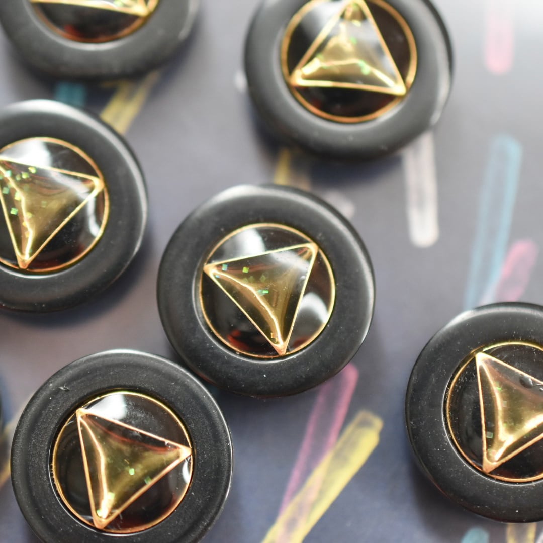 グリッタートライアングル×ブラック 18㎜