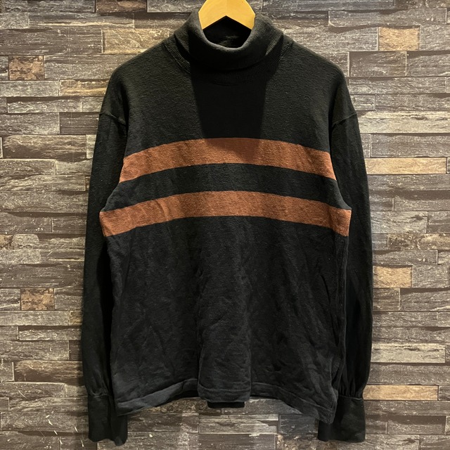 RRL TURTLENECK BORDER CUT SEW