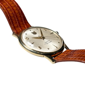 vintage 1960’s HAMILTON k14 gold case automatic watch “thin-o-matic”