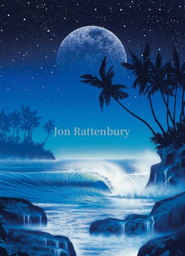 ジョン・ラッテンベリー 「星の降る夜に」 デジタルアート 額装