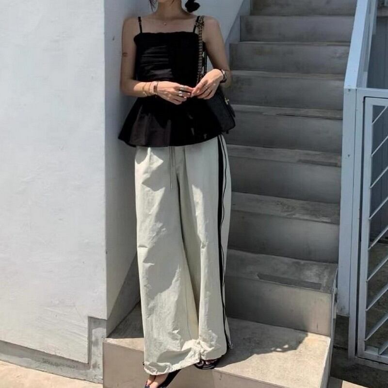 side line wide pants 00654