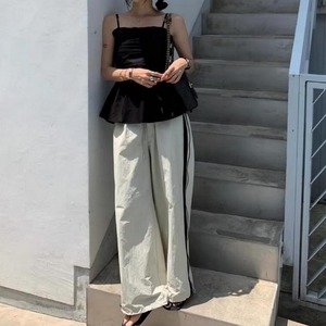 side line wide pants 00654