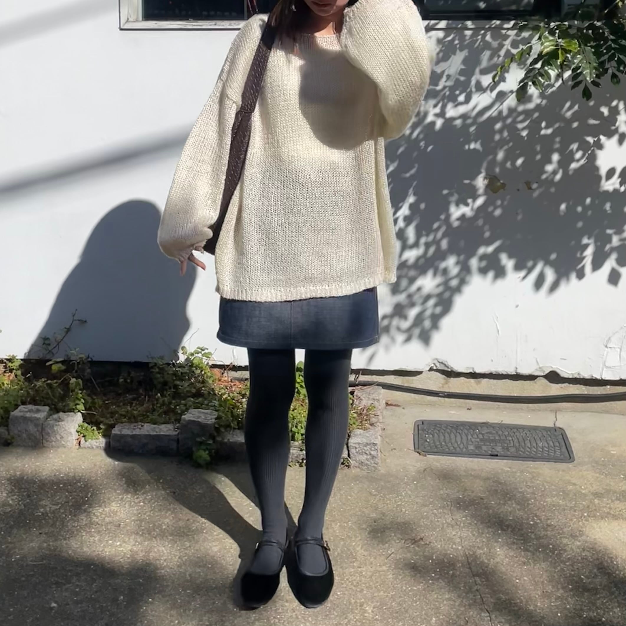 ローゲージスパンコールプルオーバー【エクリュ】/