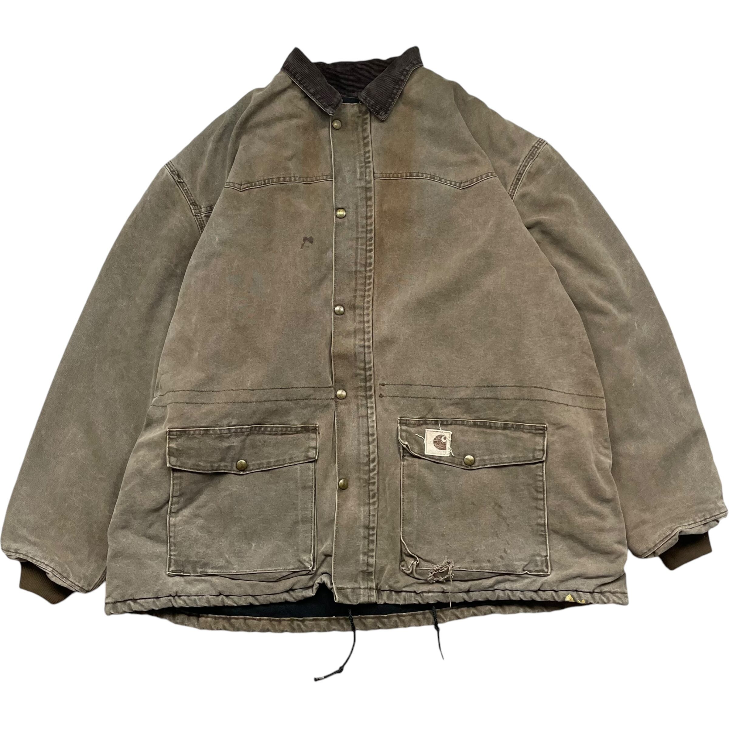 《2XL》Carhartt カーハート ダックジャケット コート ドローコード USA製 チョコレート no.4731