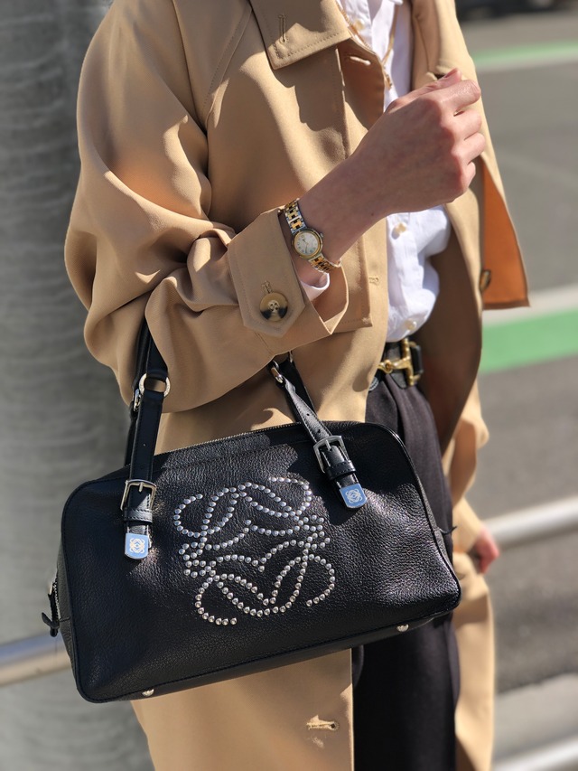 LOEWE ロエベ キーケース ブラック アナグラム レザー vintage ヴィンテージ オールド baerut