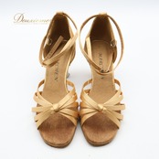 社交ダンス 衣装 ラテン シューズ 23cm ゴールドベージュ系 MARCHEN 靴 くつ ヒール 練習 レッスン レディース 明るい 光沢 高級感 ストラップ 上品 ダンスシューズ ダンス衣装 イベント ステージ