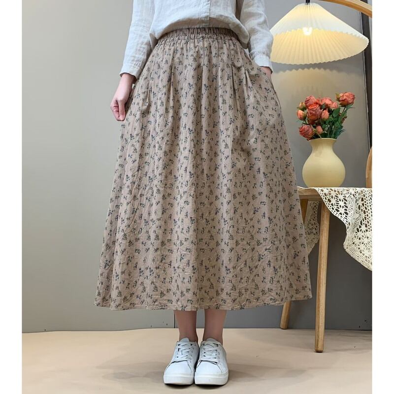 小花柄レトロフレアスカート M1536