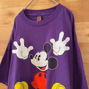 【Disney】90s USA製 プリント Tシャツ ミッキーマウス 3X オーバーサイズ ゆるだぼ ディズニー US古着 アメリカ古着