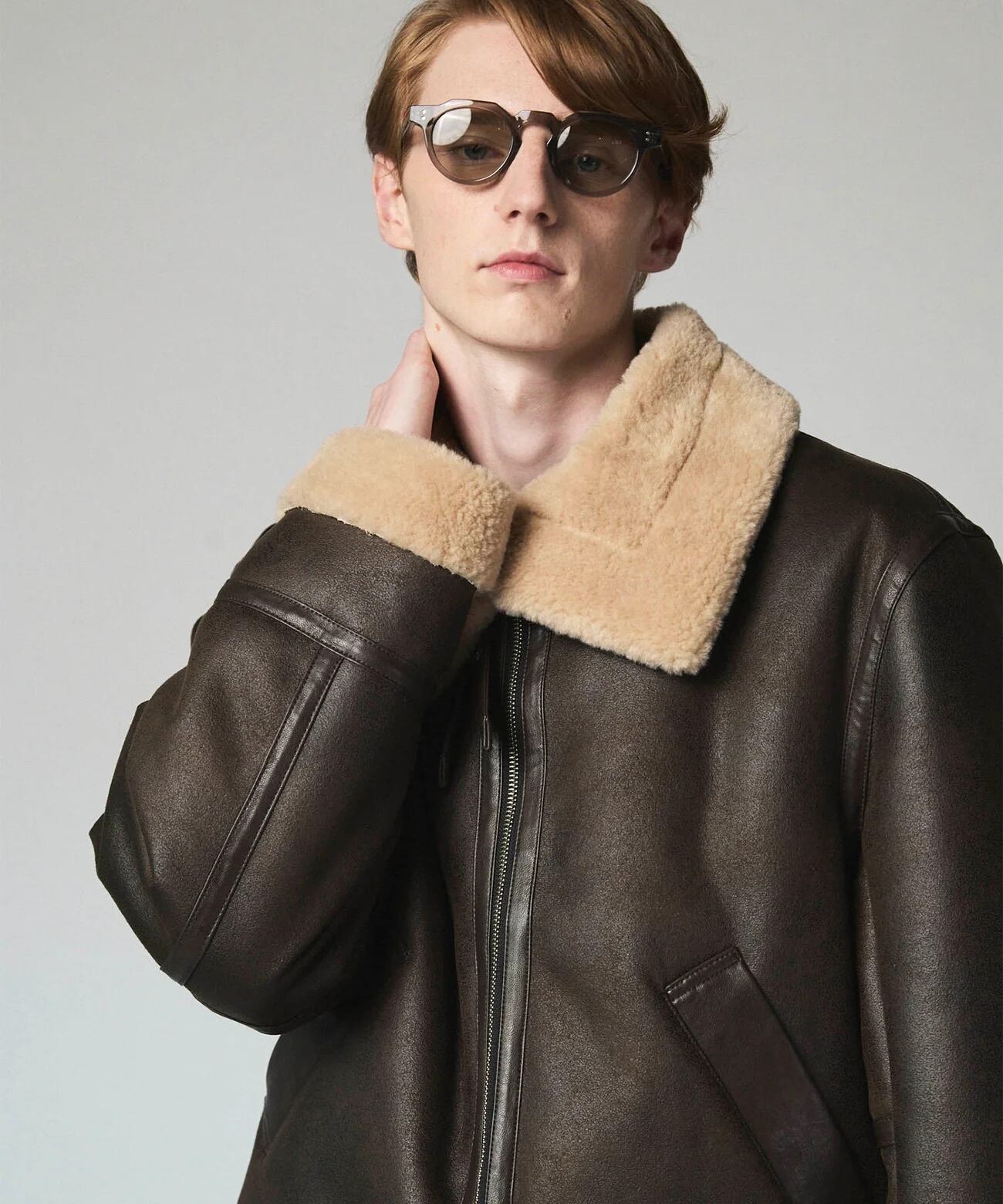 MAISON SPECIAL】B-3 Fake Mouton Jacket brown 11252211616 | select