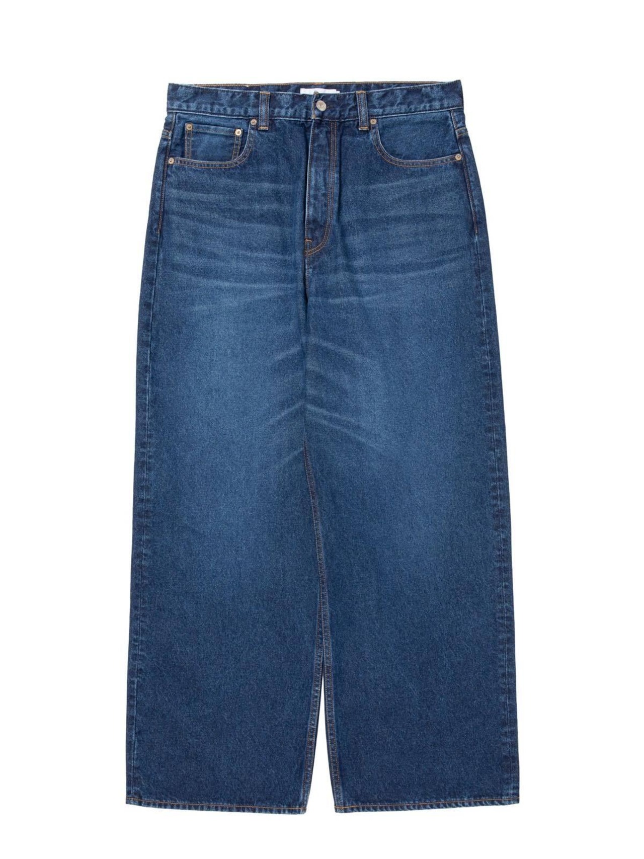 12.5OZ Denim 5 Pocket Square Leg Pants -Indigo-
