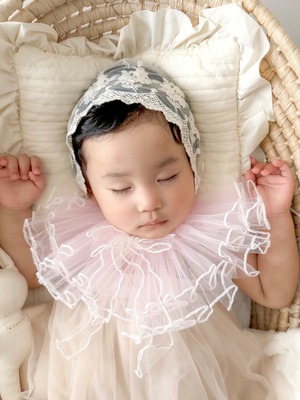 【　èri couture　】チュール　 つけ襟　 | Swan-pink