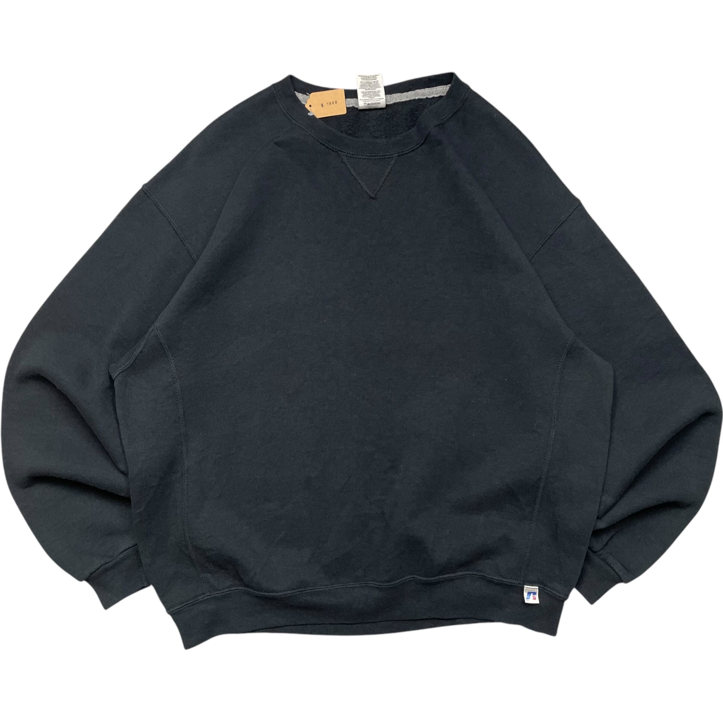 《L》russell athletic ラッセルアスレチック スウェット 無地 ブラック no.6211