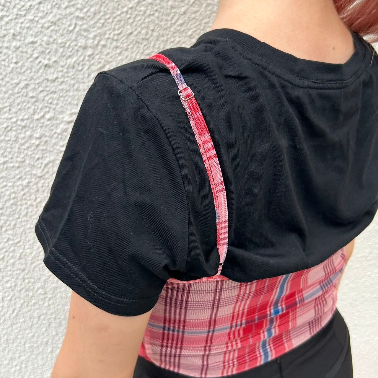 チェック柄シアーレースキャミ_LN03017 | lanan(ラナン)