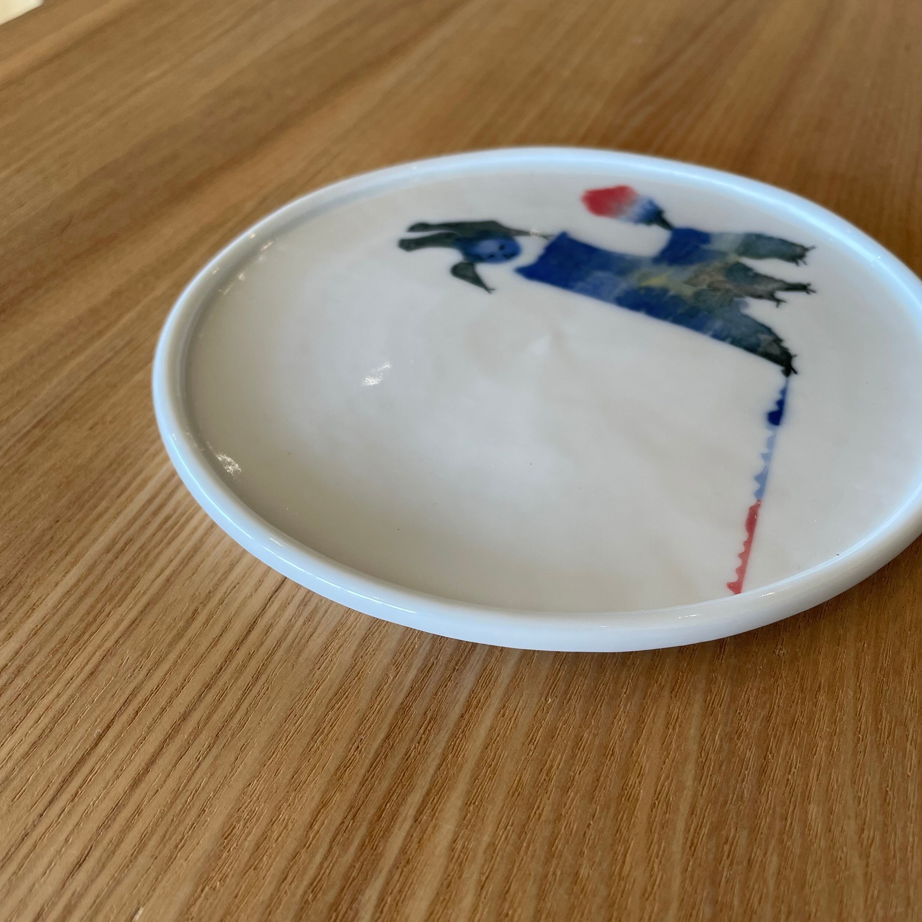 常滑 一ツ松綾乃 和紙染5寸皿 iso227 | ISOBEYA